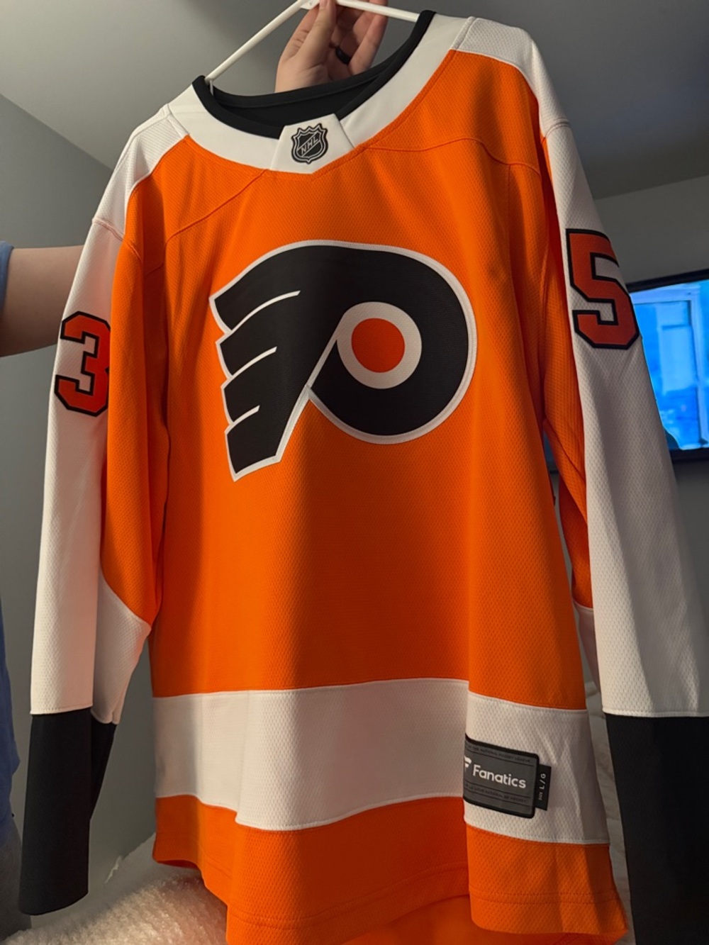 Fanatics Orange White Black Gostisbehere #53 Hockey Jersey - Picture 2 of 4